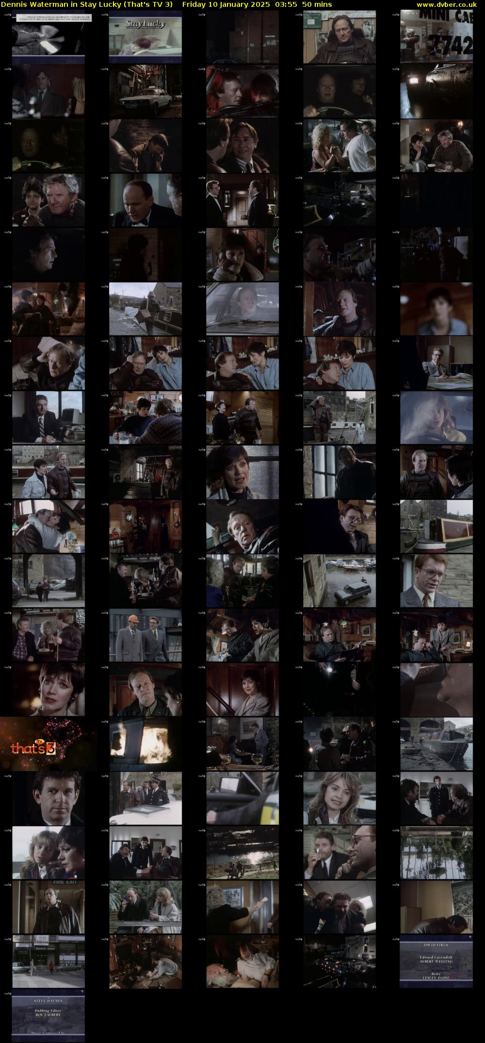 Dennis Waterman in Stay Lucky (That's TV 3) Friday 10 January 2025 03:55 - 04:45