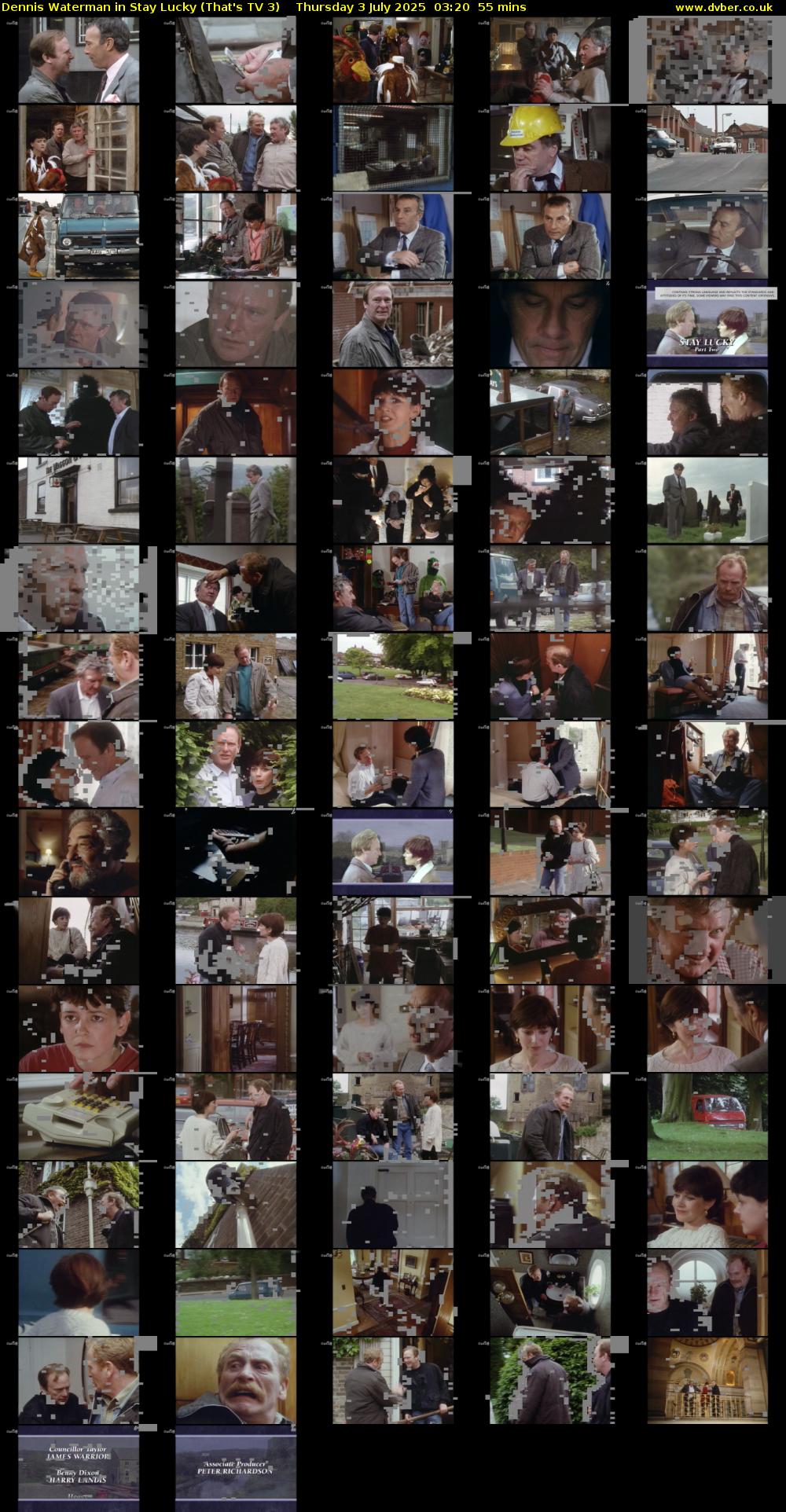 Dennis Waterman in Stay Lucky (That's TV 3) Thursday 3 July 2025 03:20 - 04:15