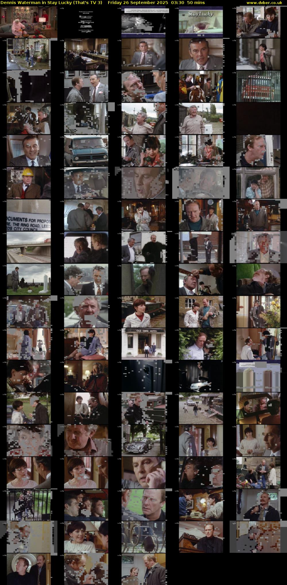 Dennis Waterman in Stay Lucky (That's TV 3) Friday 26 September 2025 03:30 - 04:20