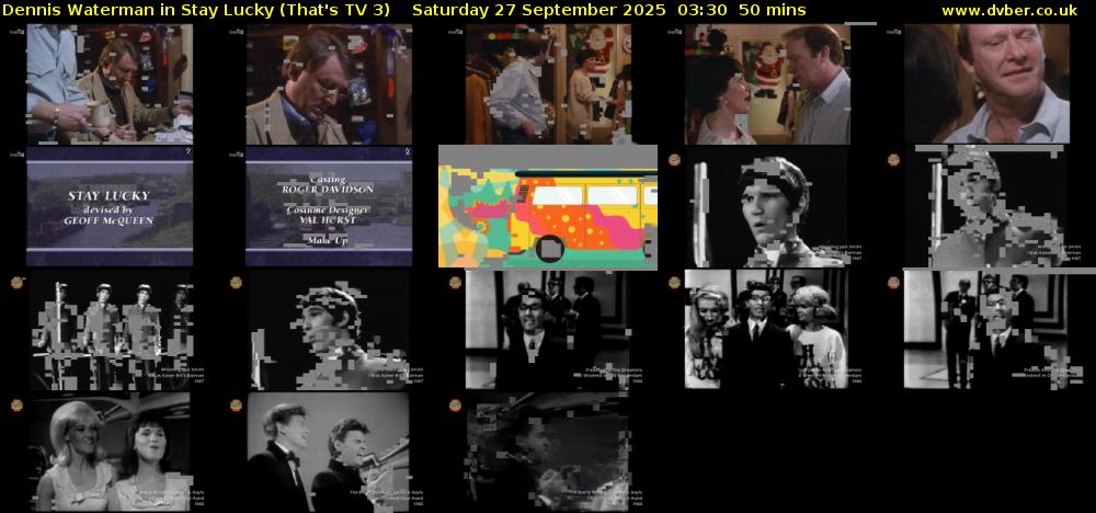 Dennis Waterman in Stay Lucky (That's TV 3) Saturday 27 September 2025 03:30 - 04:20
