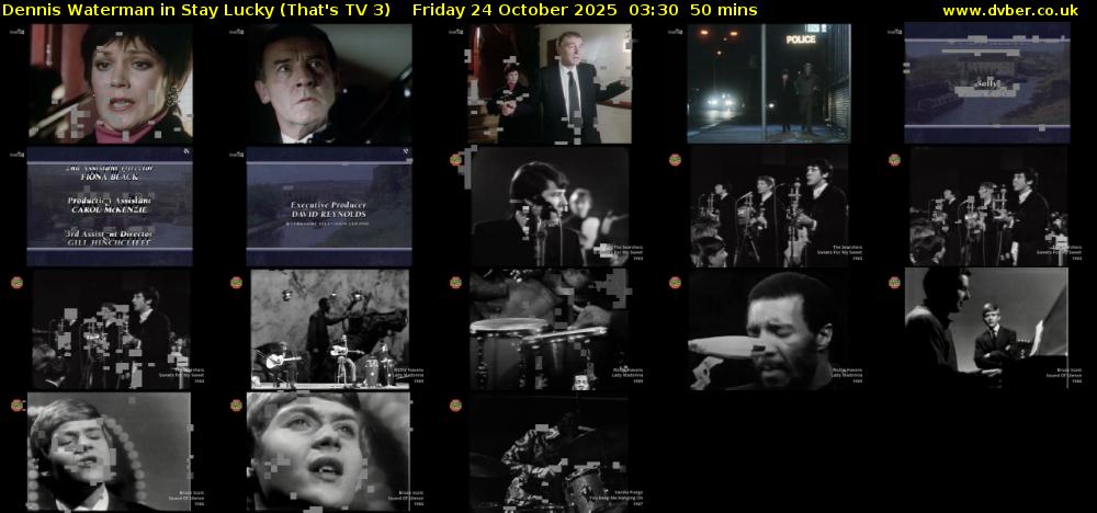 Dennis Waterman in Stay Lucky (That's TV 3) Friday 24 October 2025 03:30 - 04:20