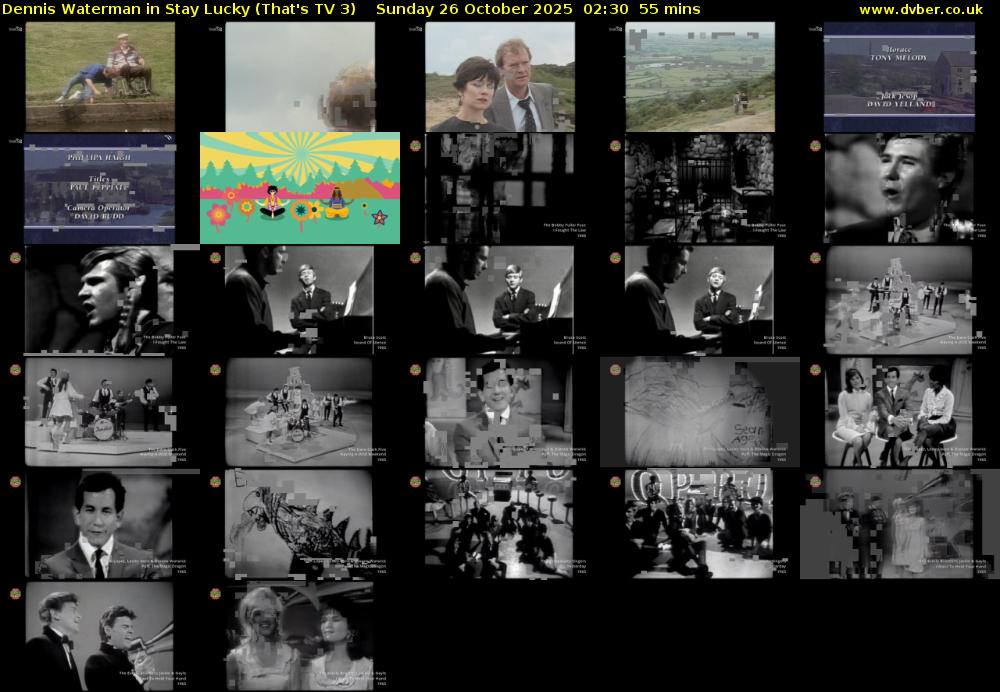 Dennis Waterman in Stay Lucky (That's TV 3) Sunday 26 October 2025 02:30 - 03:25