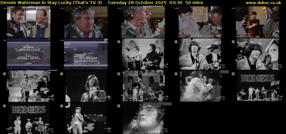 Dennis Waterman in Stay Lucky (That's TV 3) Tuesday 28 October 2025 03:30 - 04:20