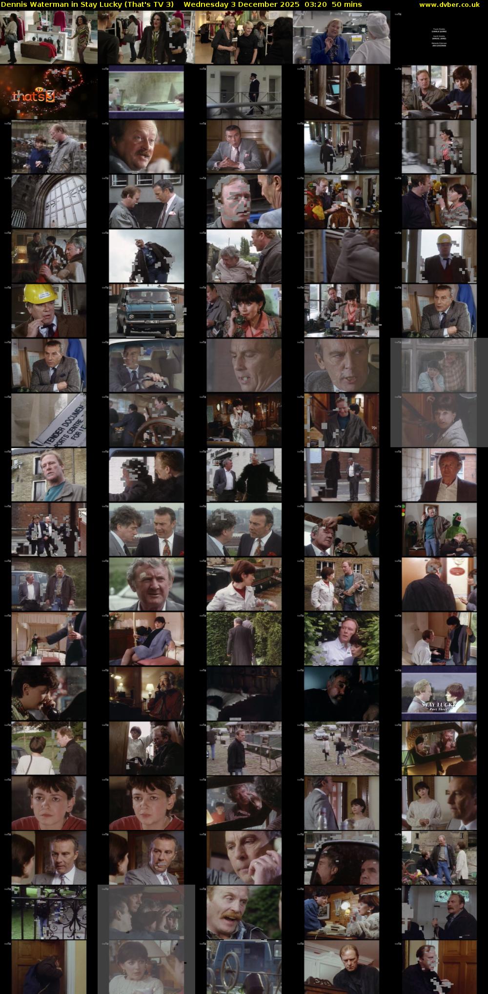 Dennis Waterman in Stay Lucky (That's TV 3) Wednesday 3 December 2025 03:20 - 04:10