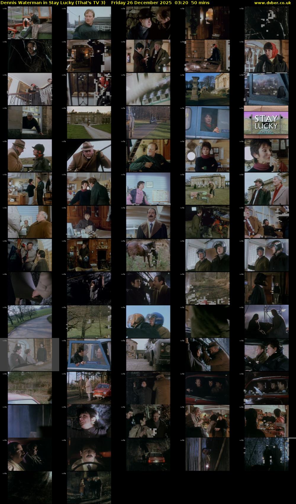 Dennis Waterman in Stay Lucky (That's TV 3) Friday 26 December 2025 03:20 - 04:10