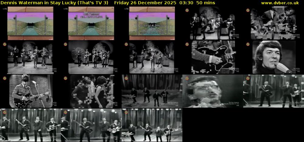Dennis Waterman in Stay Lucky (That's TV 3) Friday 26 December 2025 03:30 - 04:20