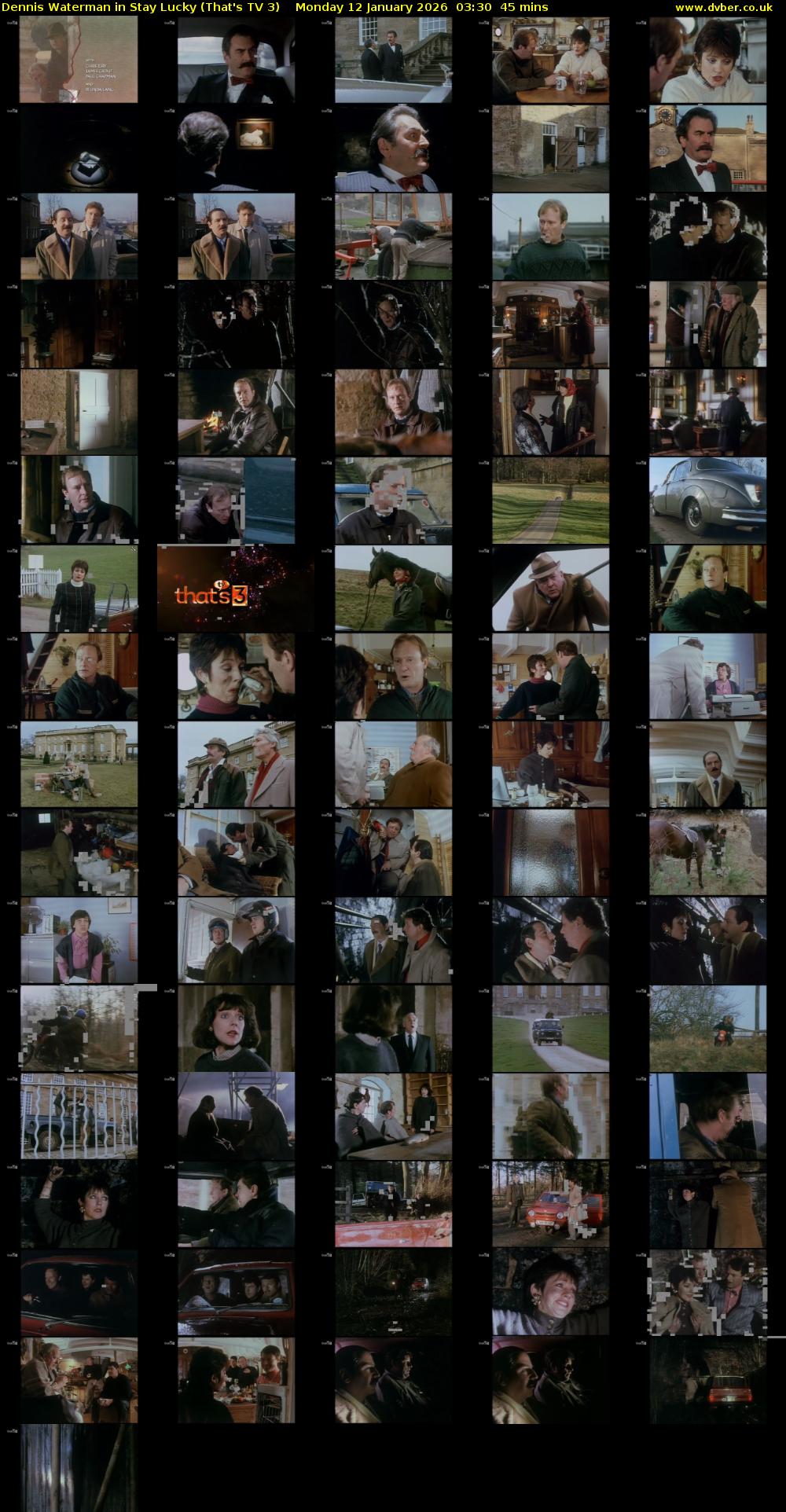 Dennis Waterman in Stay Lucky (That's TV 3) Monday 12 January 2026 03:30 - 04:15