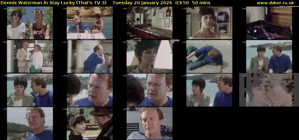 Dennis Waterman in Stay Lucky (That's TV 3) Tuesday 20 January 2026 03:50 - 04:40