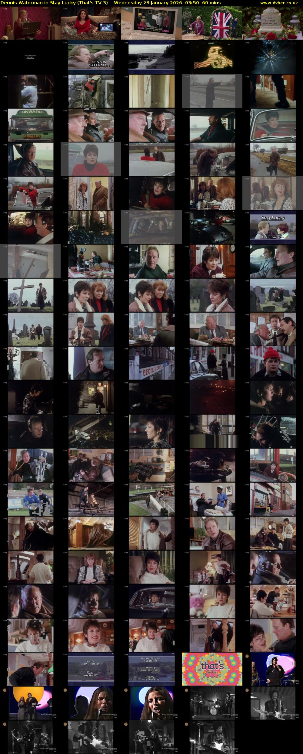 Dennis Waterman in Stay Lucky (That's TV 3) Wednesday 28 January 2026 03:50 - 04:50