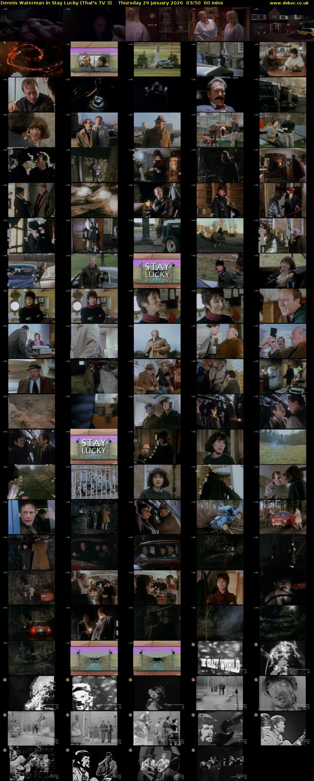 Dennis Waterman in Stay Lucky (That's TV 3) Thursday 29 January 2026 03:50 - 04:50