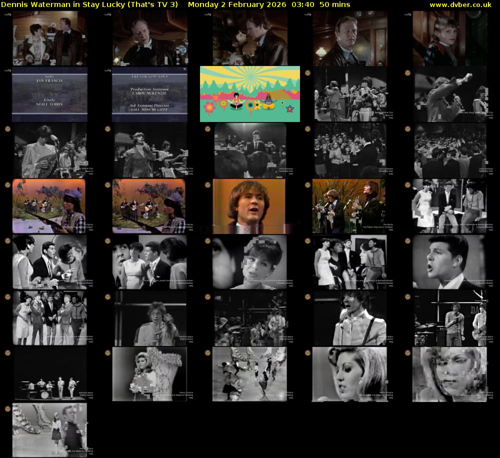 Dennis Waterman in Stay Lucky (That's TV 3) Monday 2 February 2026 03:40 - 04:30