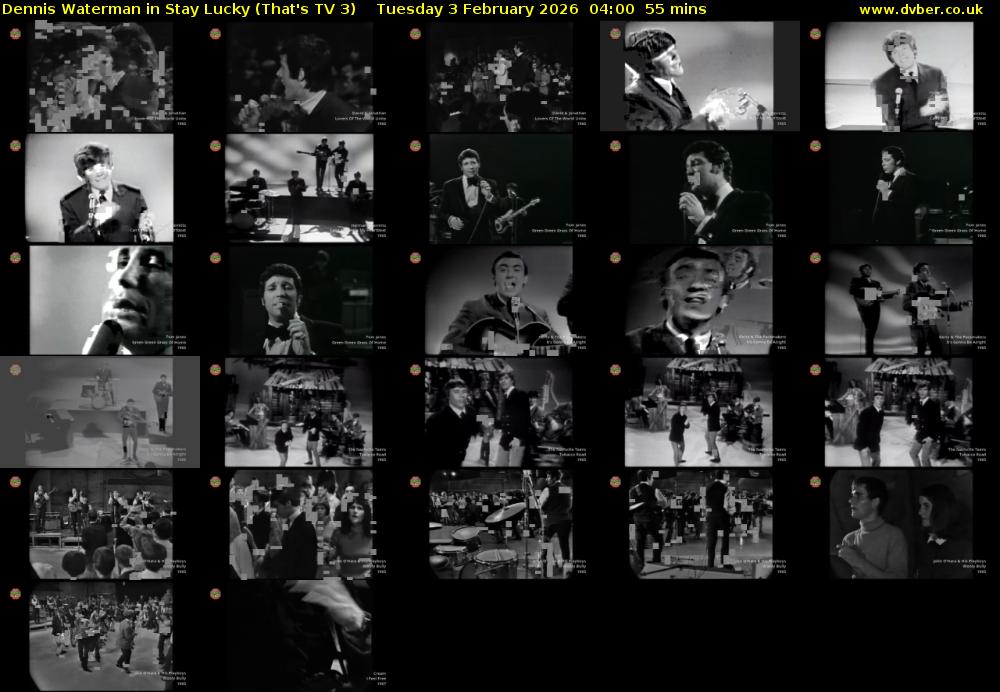 Dennis Waterman in Stay Lucky (That's TV 3) Tuesday 3 February 2026 04:00 - 04:55