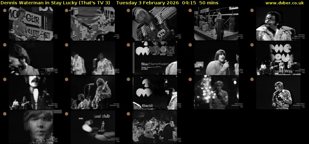 Dennis Waterman in Stay Lucky (That's TV 3) Tuesday 3 February 2026 04:15 - 05:05
