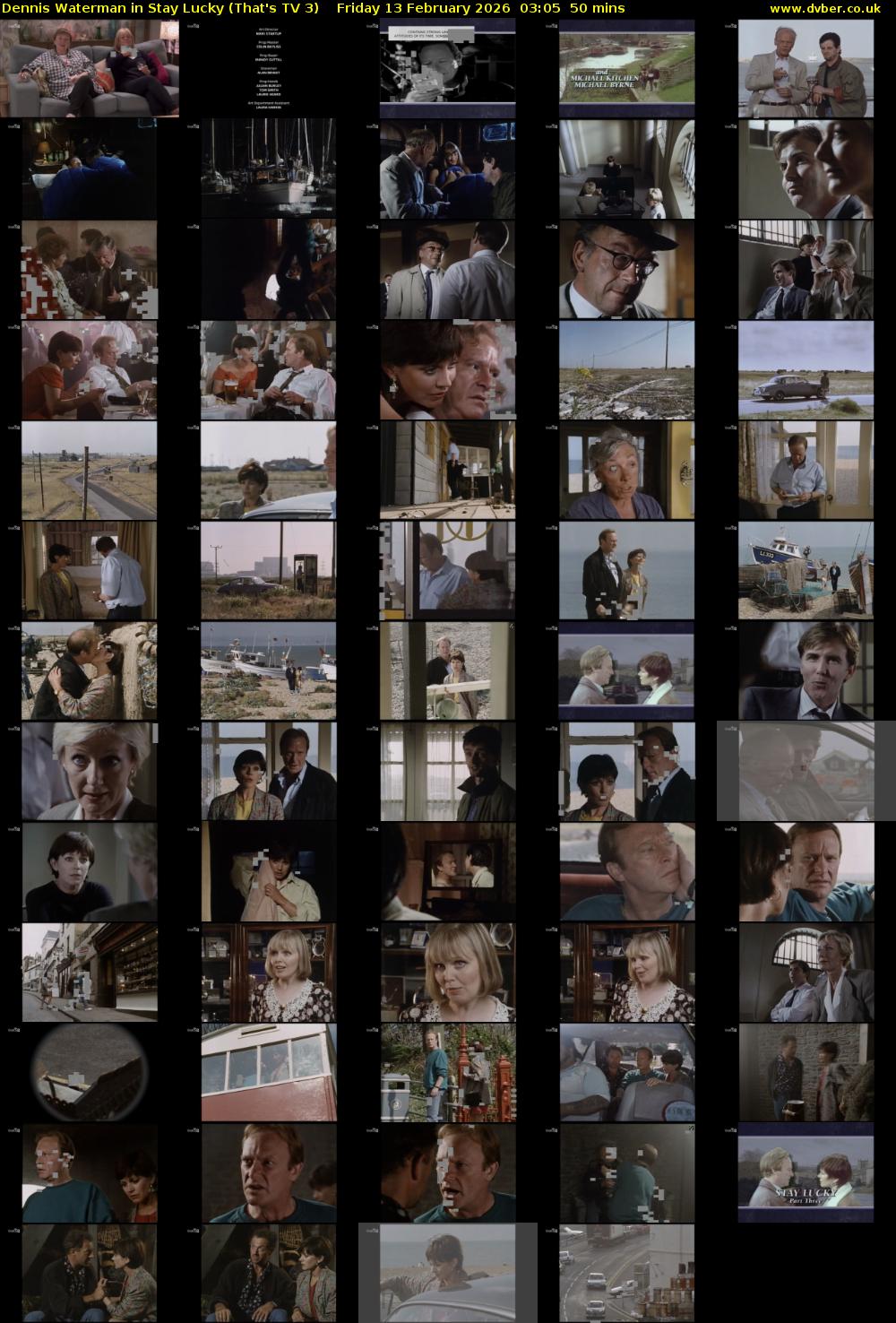 Dennis Waterman in Stay Lucky (That's TV 3) Friday 13 February 2026 03:05 - 03:55