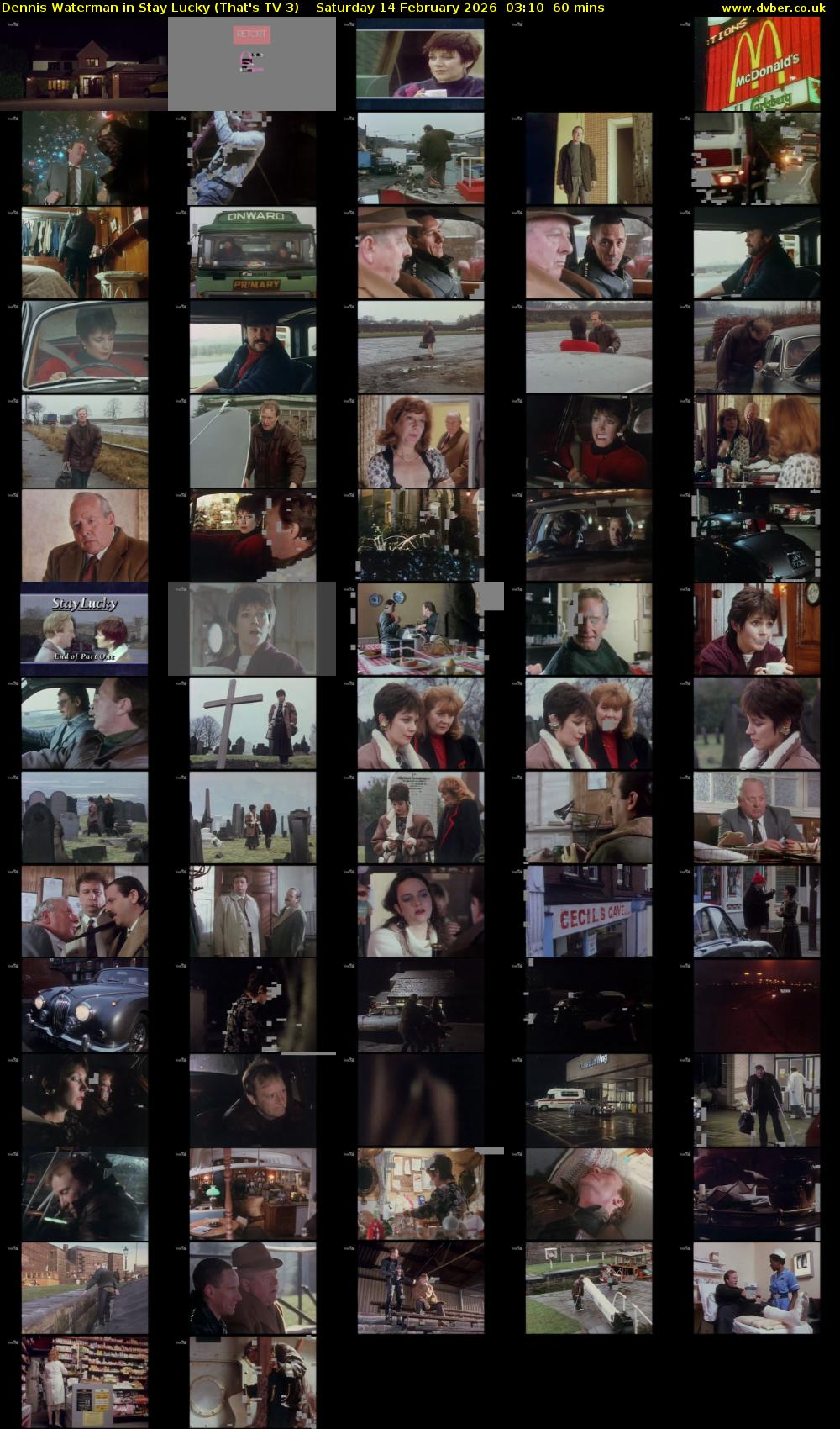 Dennis Waterman in Stay Lucky (That's TV 3) Saturday 14 February 2026 03:10 - 04:10