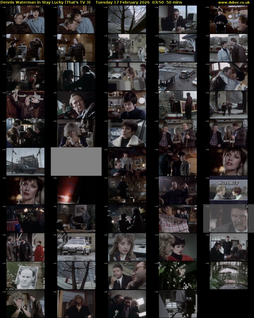 Dennis Waterman in Stay Lucky (That's TV 3) Tuesday 17 February 2026 03:50 - 04:40