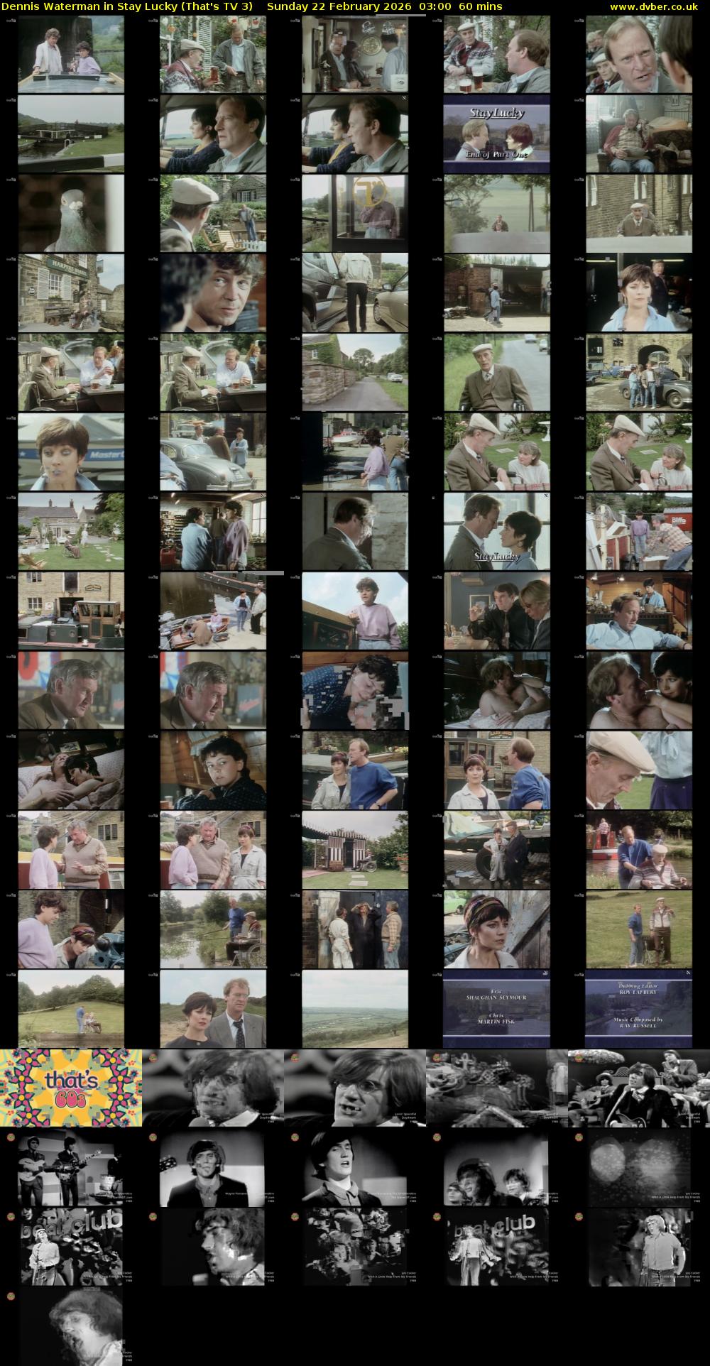 Dennis Waterman in Stay Lucky (That's TV 3) Sunday 22 February 2026 03:00 - 04:00