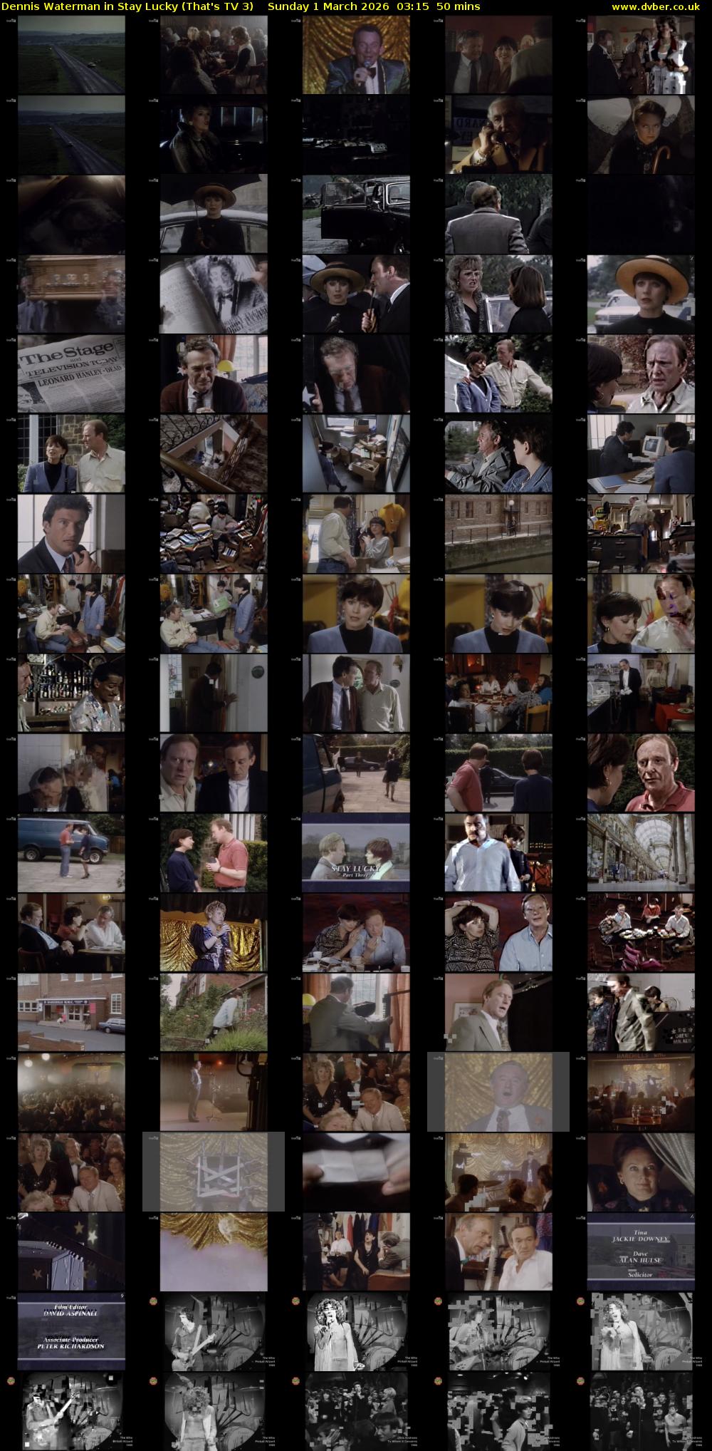 Dennis Waterman in Stay Lucky (That's TV 3) Sunday 1 March 2026 03:15 - 04:05