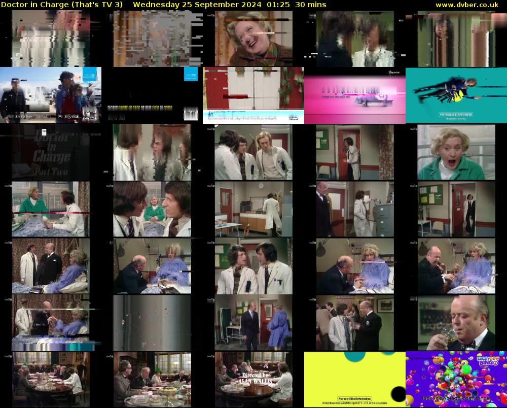 Doctor in Charge (That's TV 3) Wednesday 25 September 2024 01:25 - 01:55