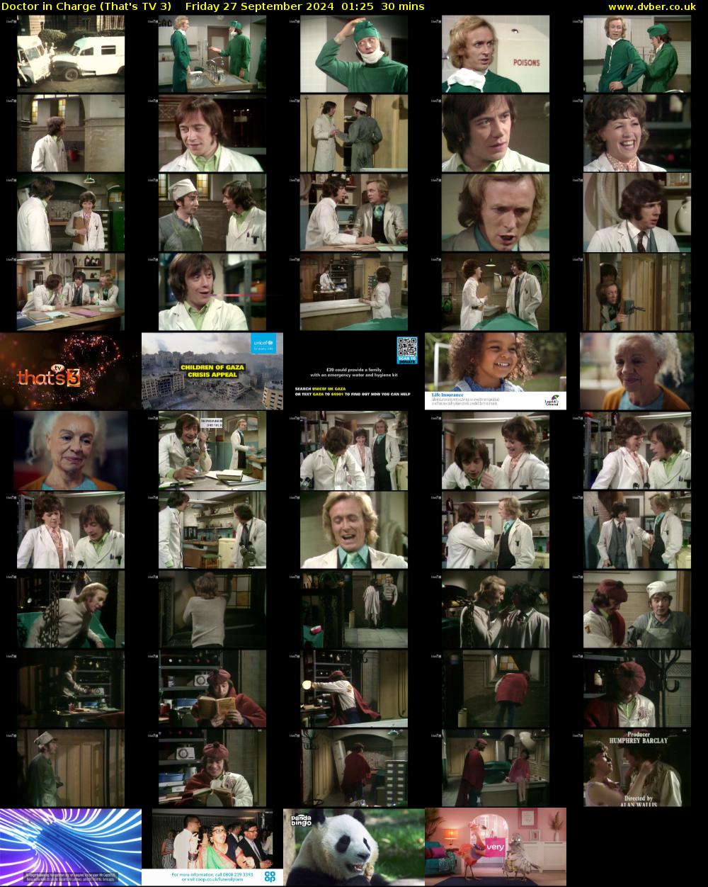 Doctor in Charge (That's TV 3) Friday 27 September 2024 01:25 - 01:55