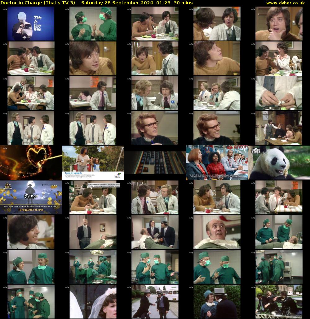 Doctor in Charge (That's TV 3) Saturday 28 September 2024 01:25 - 01:55