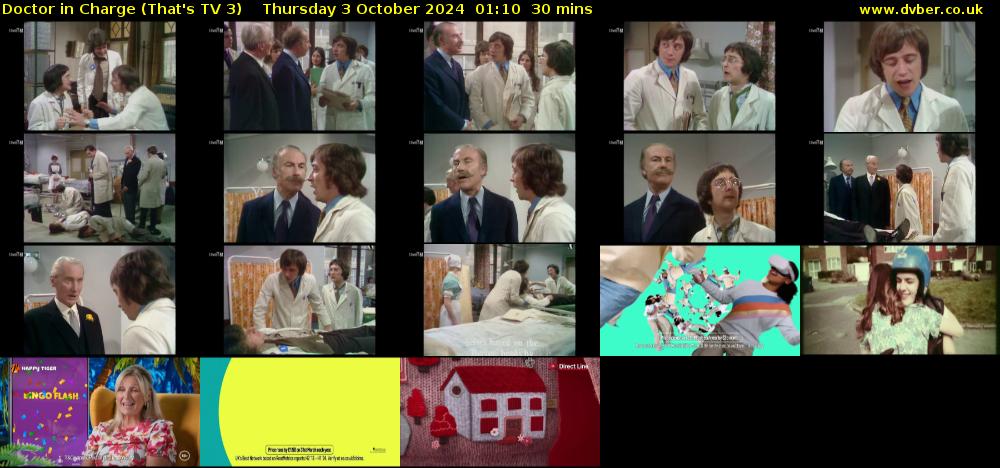 Doctor in Charge (That's TV 3) Thursday 3 October 2024 01:10 - 01:40
