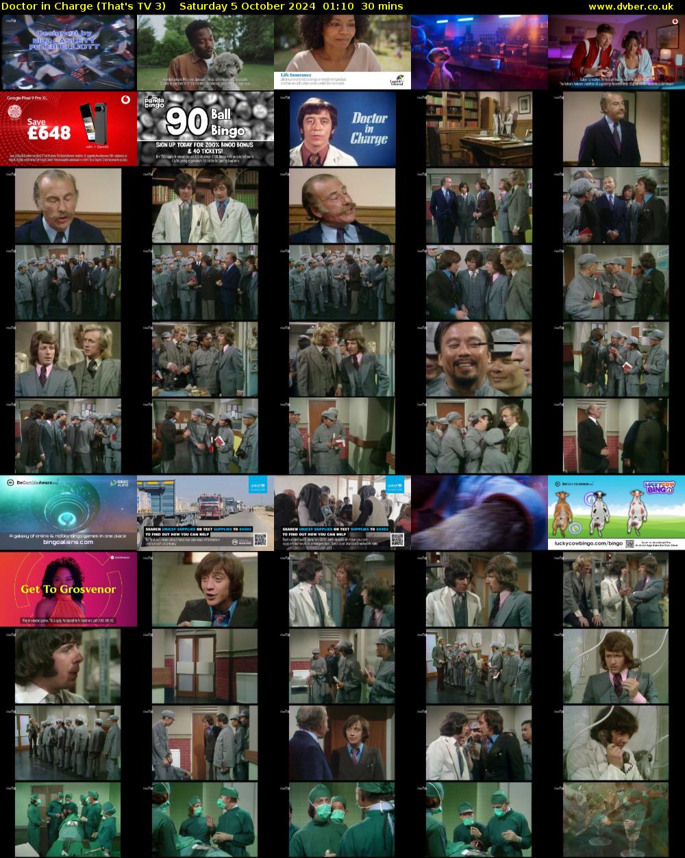 Doctor in Charge (That's TV 3) Saturday 5 October 2024 01:10 - 01:40