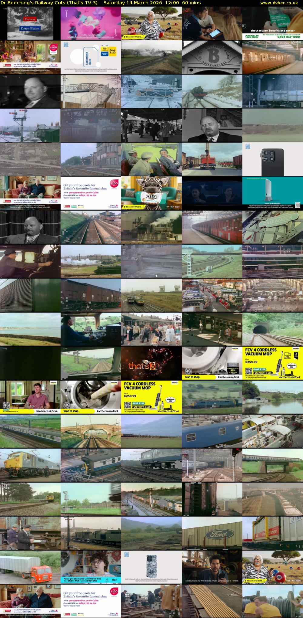 Dr Beeching's Railway Cuts (That's TV 3) Saturday 14 March 2026 12:00 - 13:00