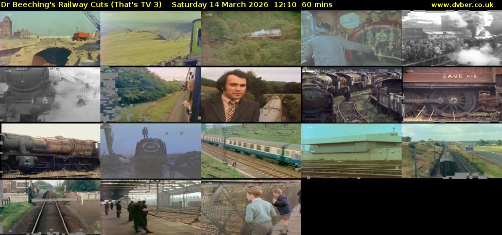 Dr Beeching's Railway Cuts (That's TV 3) Saturday 14 March 2026 12:10 - 13:10