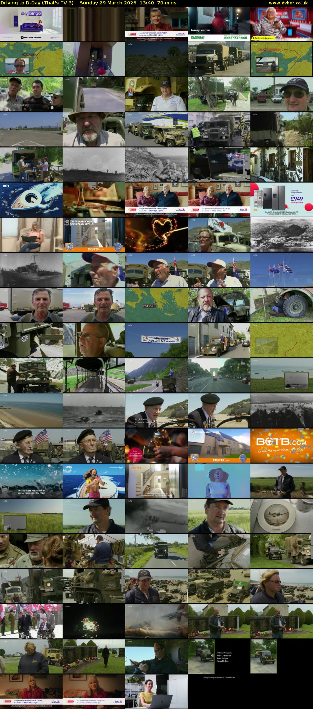 Driving to D-Day (That's TV 3) Sunday 29 March 2026 13:40 - 14:50