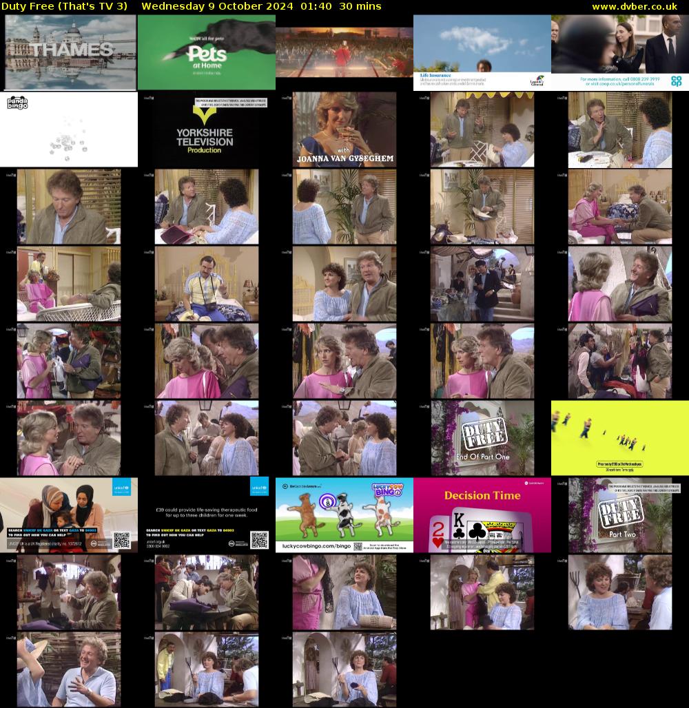 Duty Free (That's TV 3) Wednesday 9 October 2024 01:40 - 02:10
