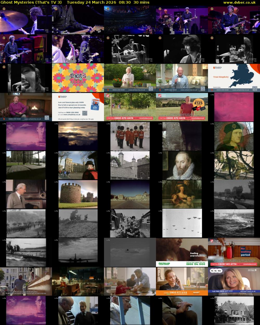 Ghost Mysteries (That's TV 3) Tuesday 24 March 2026 08:30 - 09:00