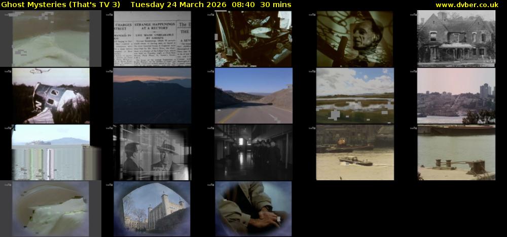 Ghost Mysteries (That's TV 3) Tuesday 24 March 2026 08:40 - 09:10