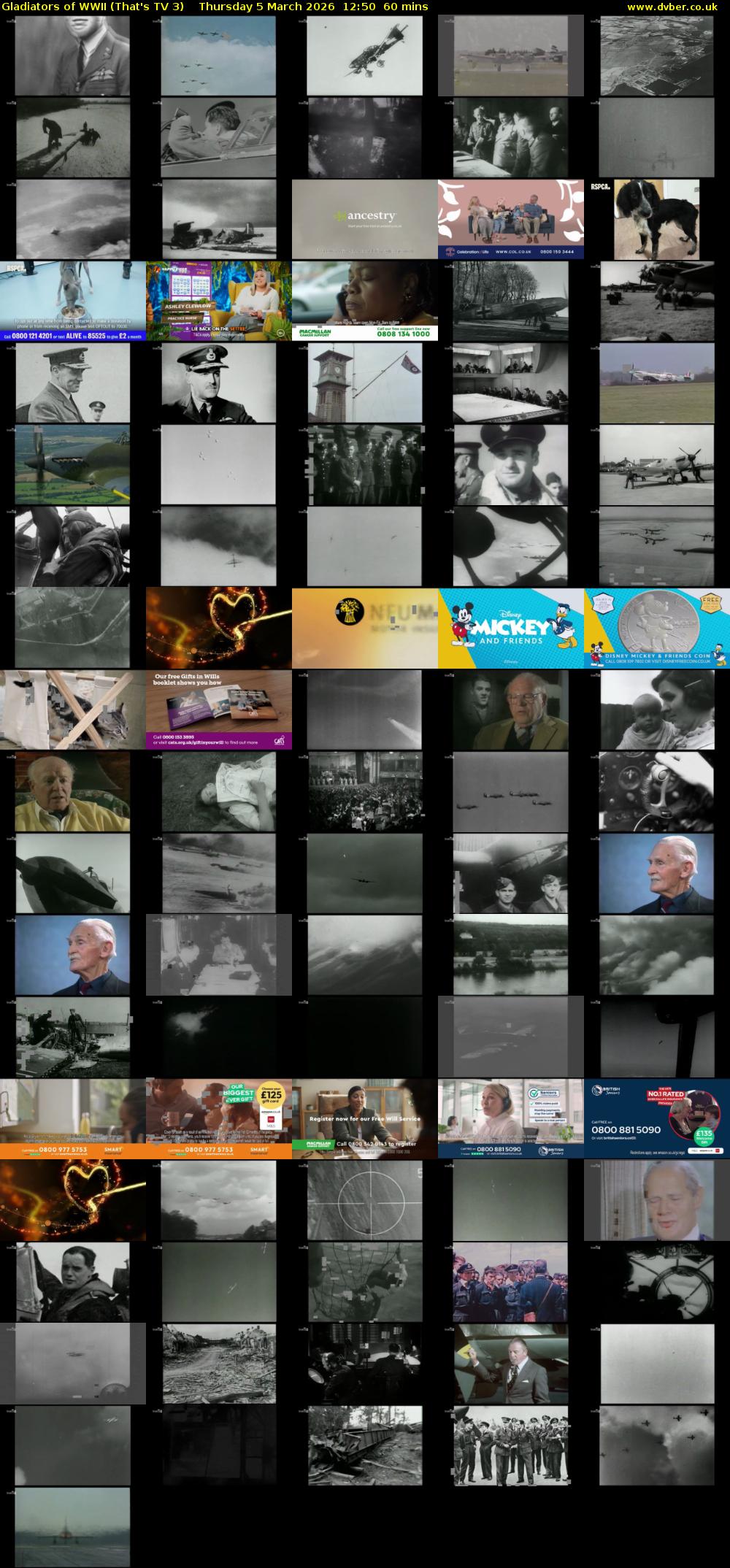 Gladiators of WWII (That's TV 3) Thursday 5 March 2026 12:50 - 13:50