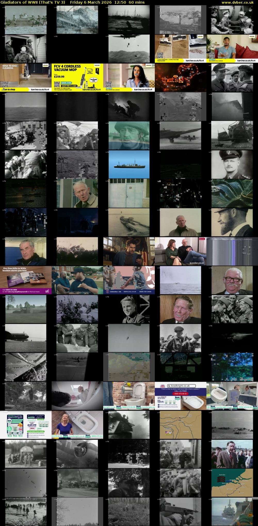 Gladiators of WWII (That's TV 3) Friday 6 March 2026 12:50 - 13:50