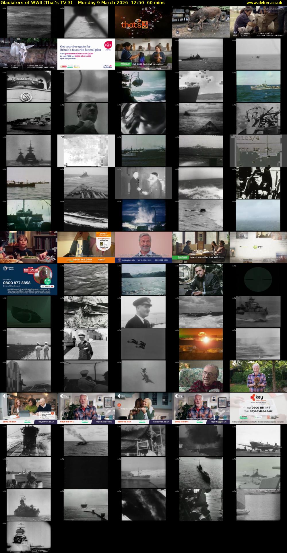 Gladiators of WWII (That's TV 3) Monday 9 March 2026 12:50 - 13:50