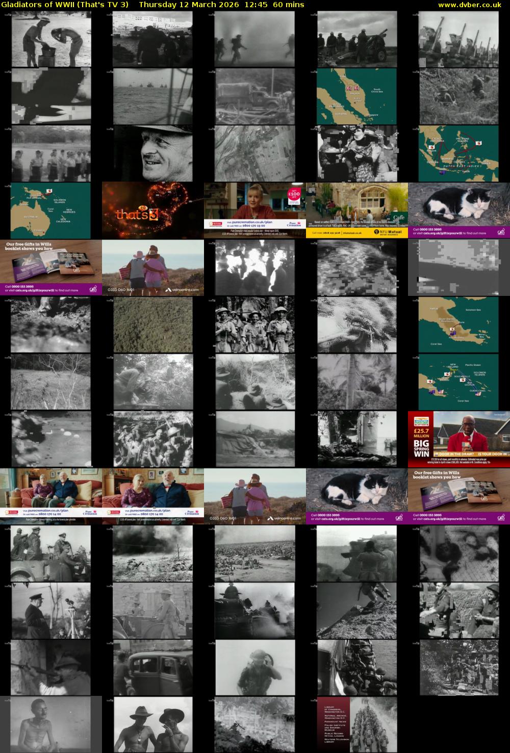 Gladiators of WWII (That's TV 3) Thursday 12 March 2026 12:45 - 13:45