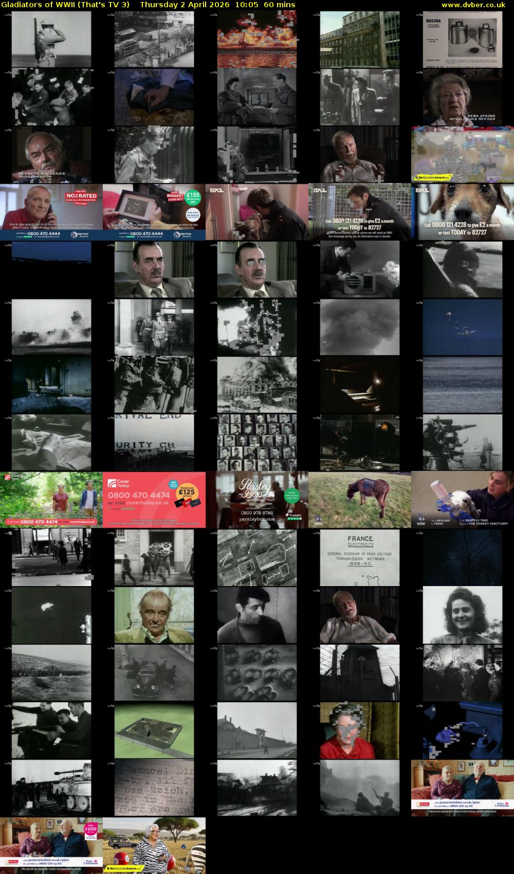 Gladiators of WWII (That's TV 3) Thursday 2 April 2026 10:05 - 11:05