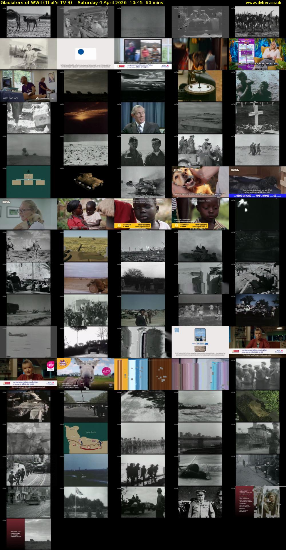 Gladiators of WWII (That's TV 3) Saturday 4 April 2026 10:45 - 11:45