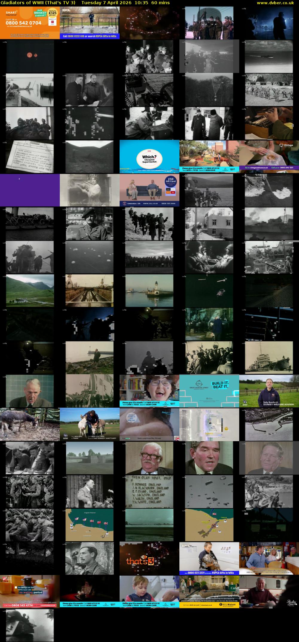 Gladiators of WWII (That's TV 3) Tuesday 7 April 2026 10:35 - 11:35
