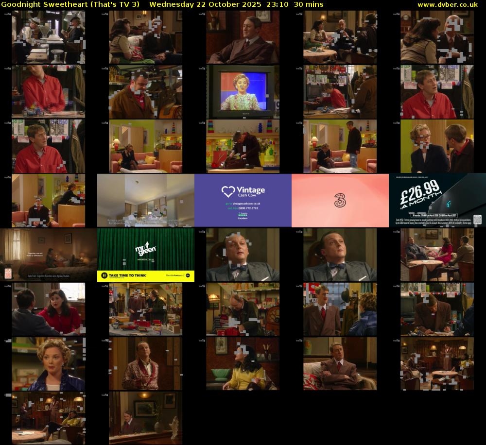 Goodnight Sweetheart (That's TV 3) Wednesday 22 October 2025 23:10 - 23:40