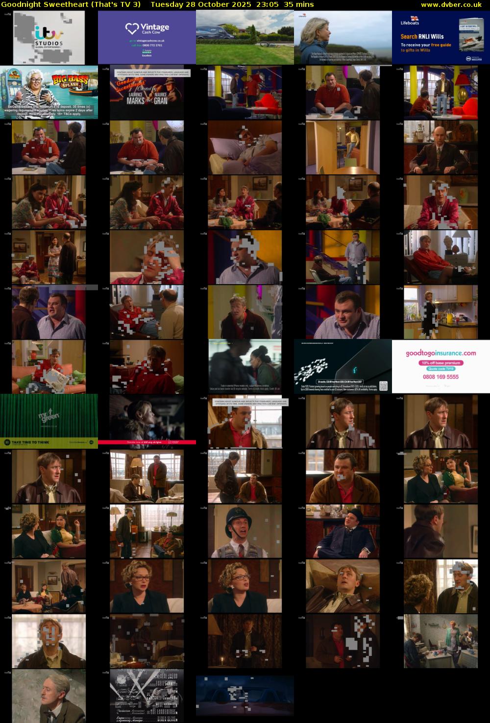 Goodnight Sweetheart (That's TV 3) Tuesday 28 October 2025 23:05 - 23:40