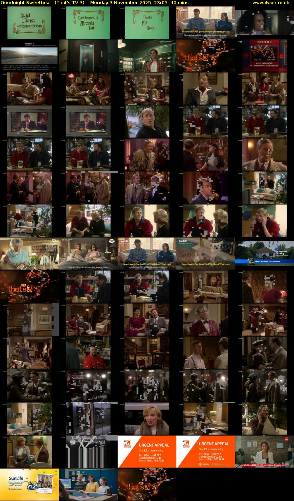 Goodnight Sweetheart (That's TV 3) Monday 3 November 2025 23:05 - 23:45