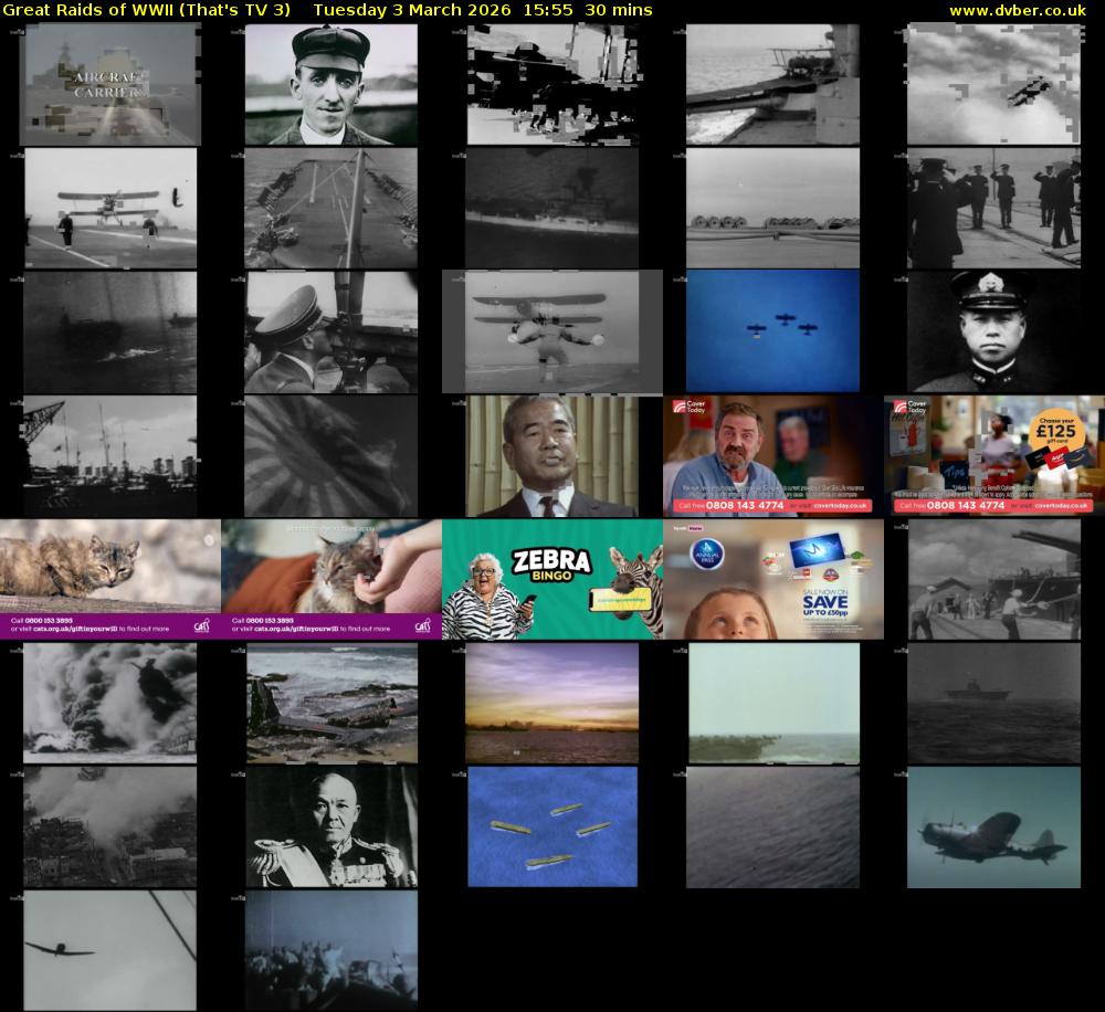 Great Raids of WWII (That's TV 3) Tuesday 3 March 2026 15:55 - 16:25