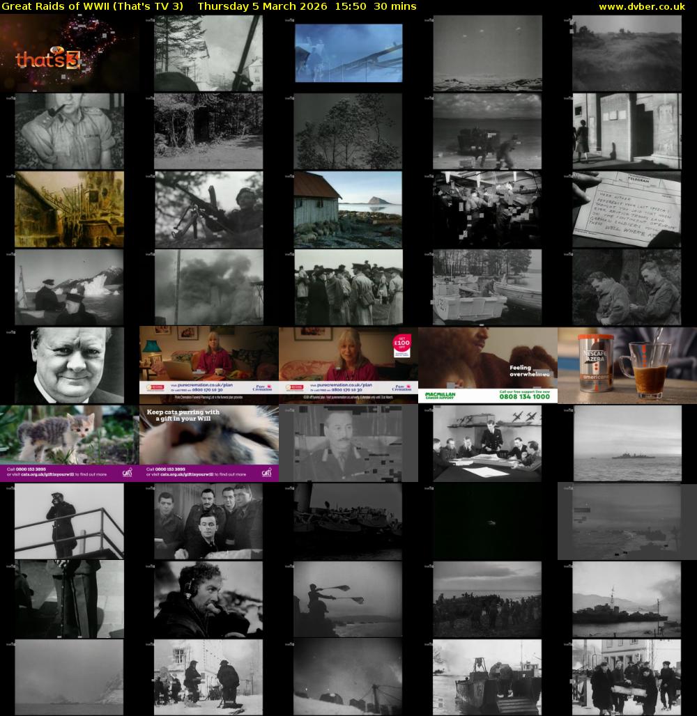 Great Raids of WWII (That's TV 3) Thursday 5 March 2026 15:50 - 16:20