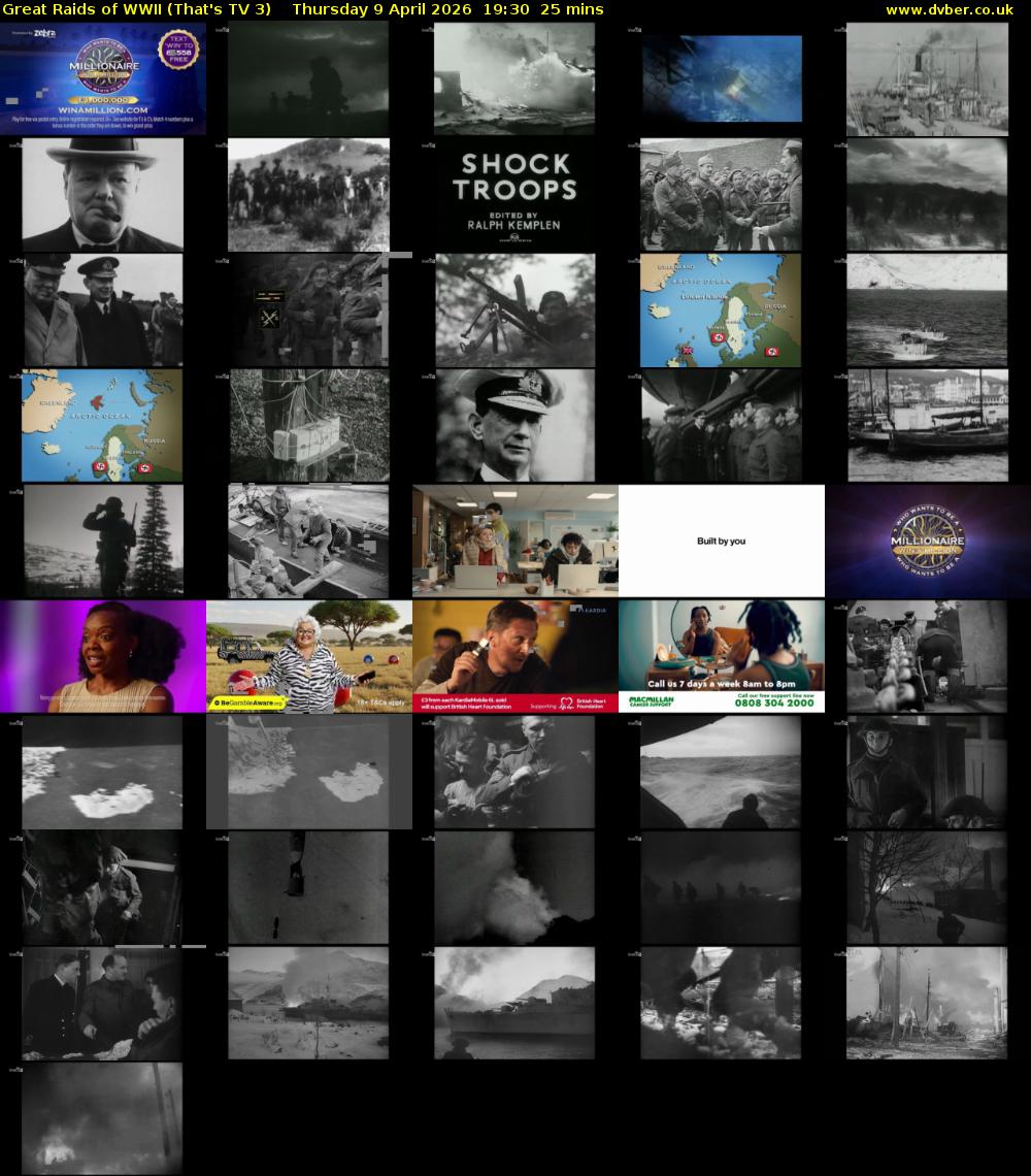 Great Raids of WWII (That's TV 3) Thursday 9 April 2026 19:30 - 19:55