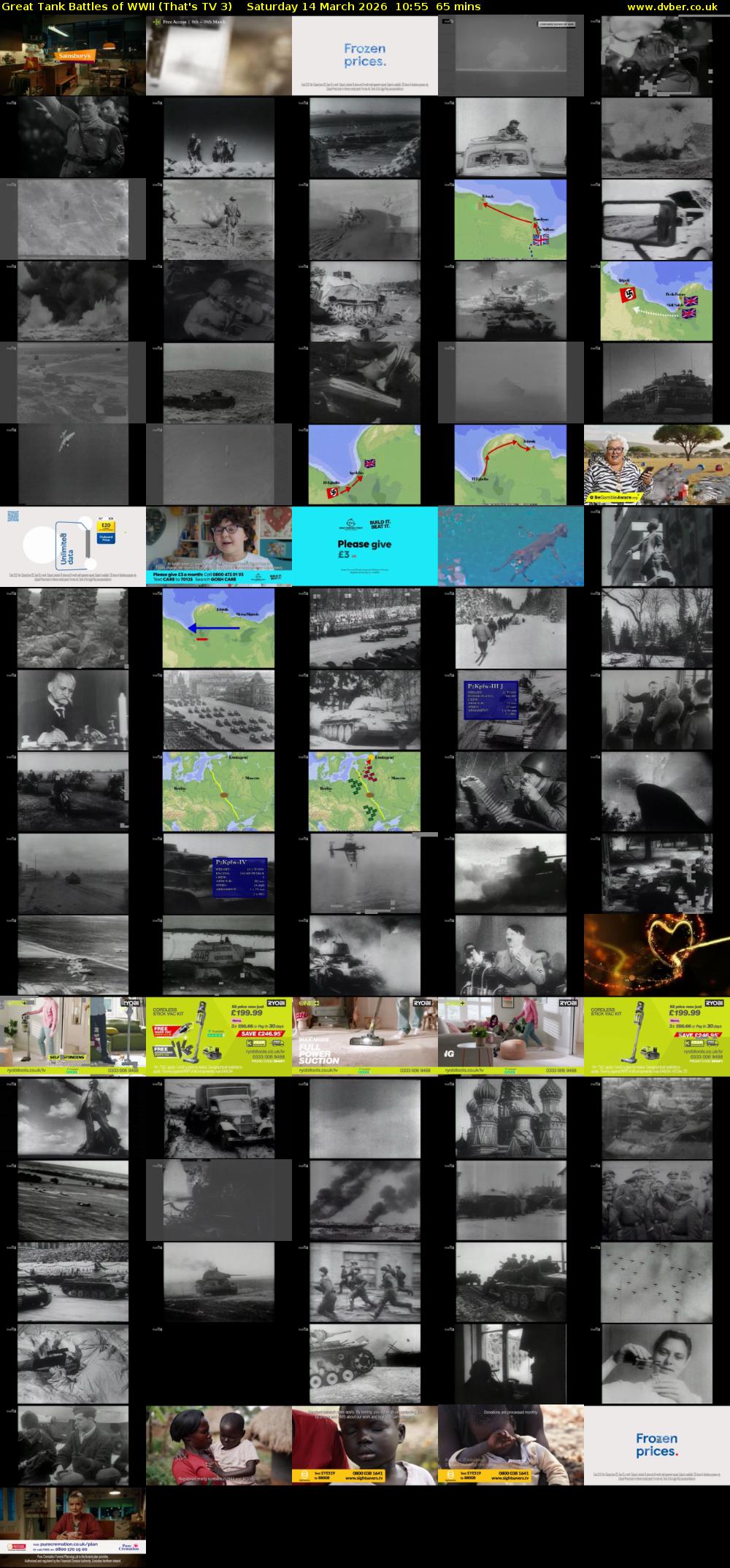 Great Tank Battles of WWII (That's TV 3) Saturday 14 March 2026 10:55 - 12:00