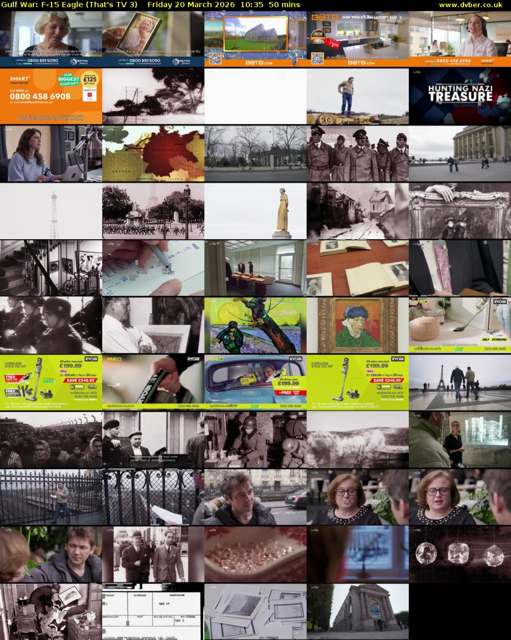 Gulf War: F-15 Eagle (That's TV 3) Friday 20 March 2026 10:35 - 11:25