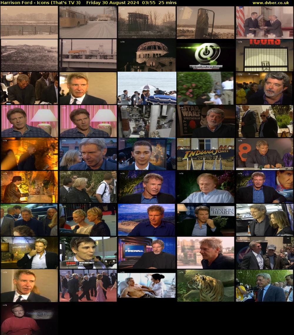 Harrison Ford - Icons (That's TV 3) Friday 30 August 2024 03:55 - 04:20