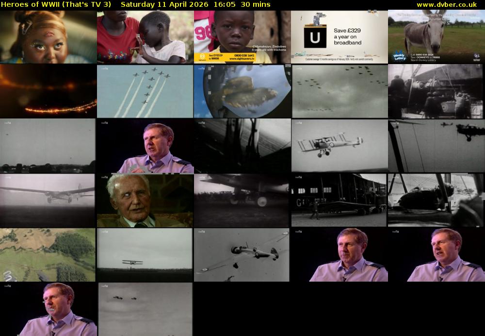 Heroes of WWII (That's TV 3) Saturday 11 April 2026 16:05 - 16:35